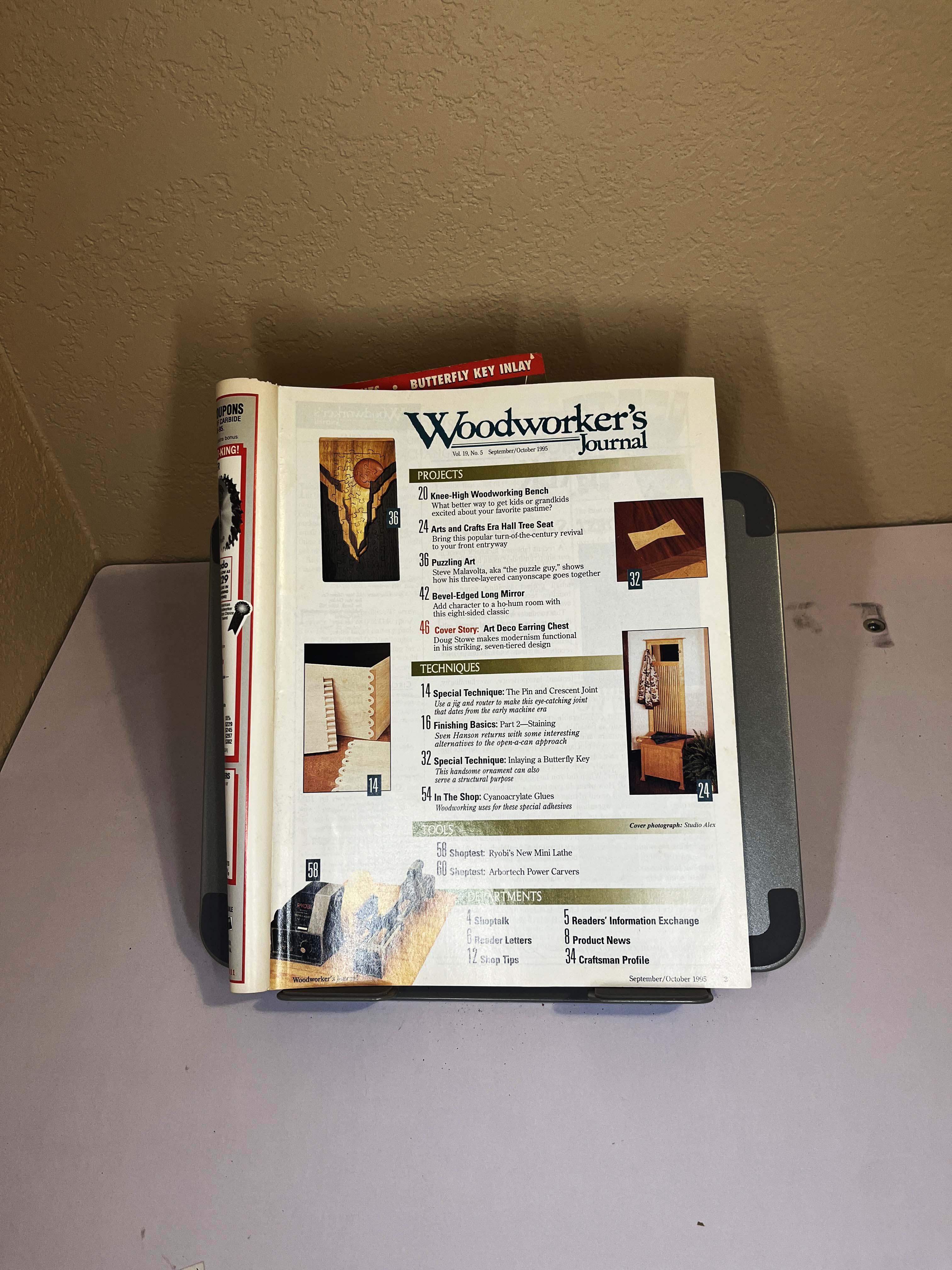 Woodworker's Journal 1995 Art Deco Earring Chest — image 2