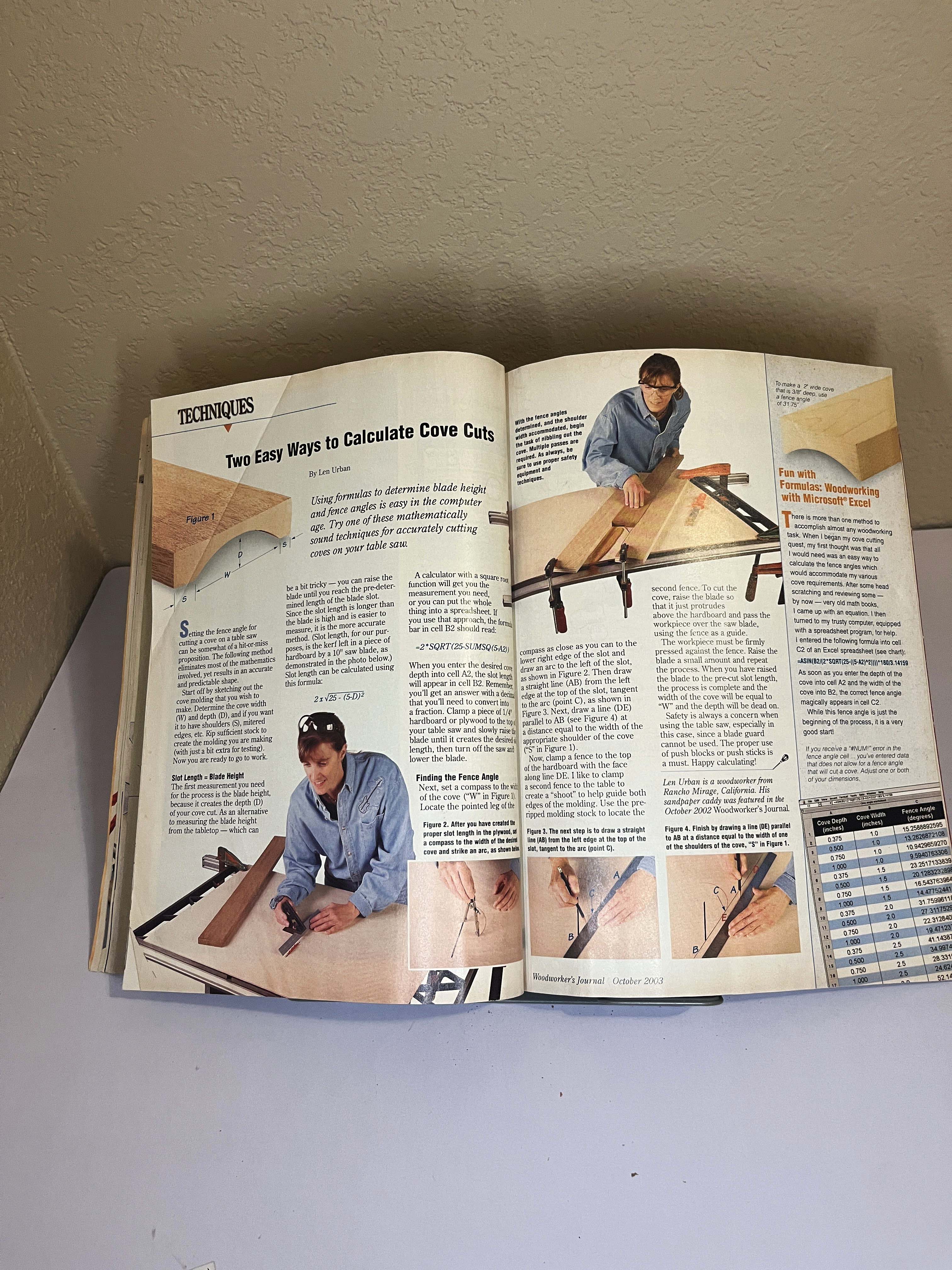 Woodworker's Journal Oct 2003 Cove Cutting Projects — image 3