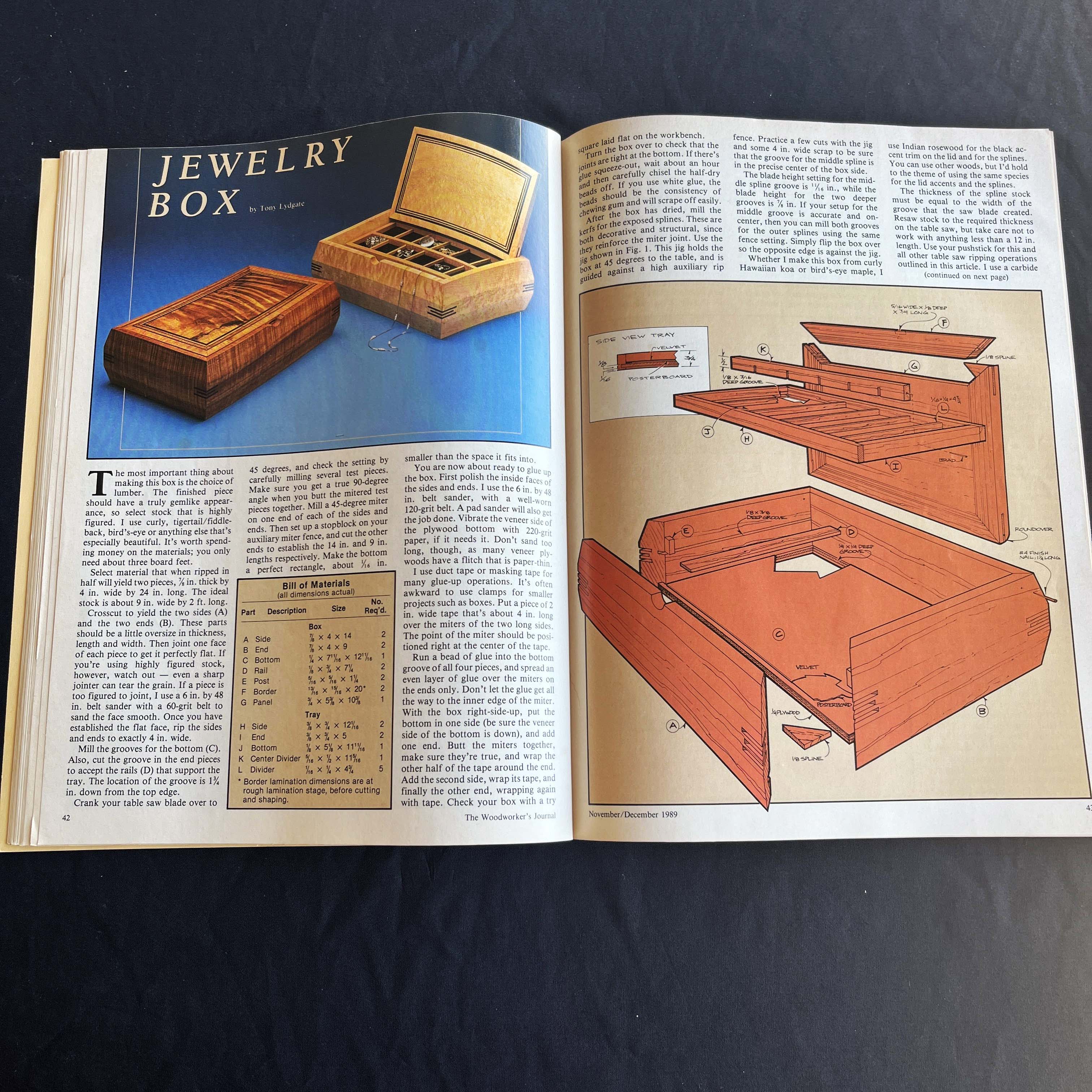 Woodworker's Journal Magazine Secretary Desk 1989 — image 4
