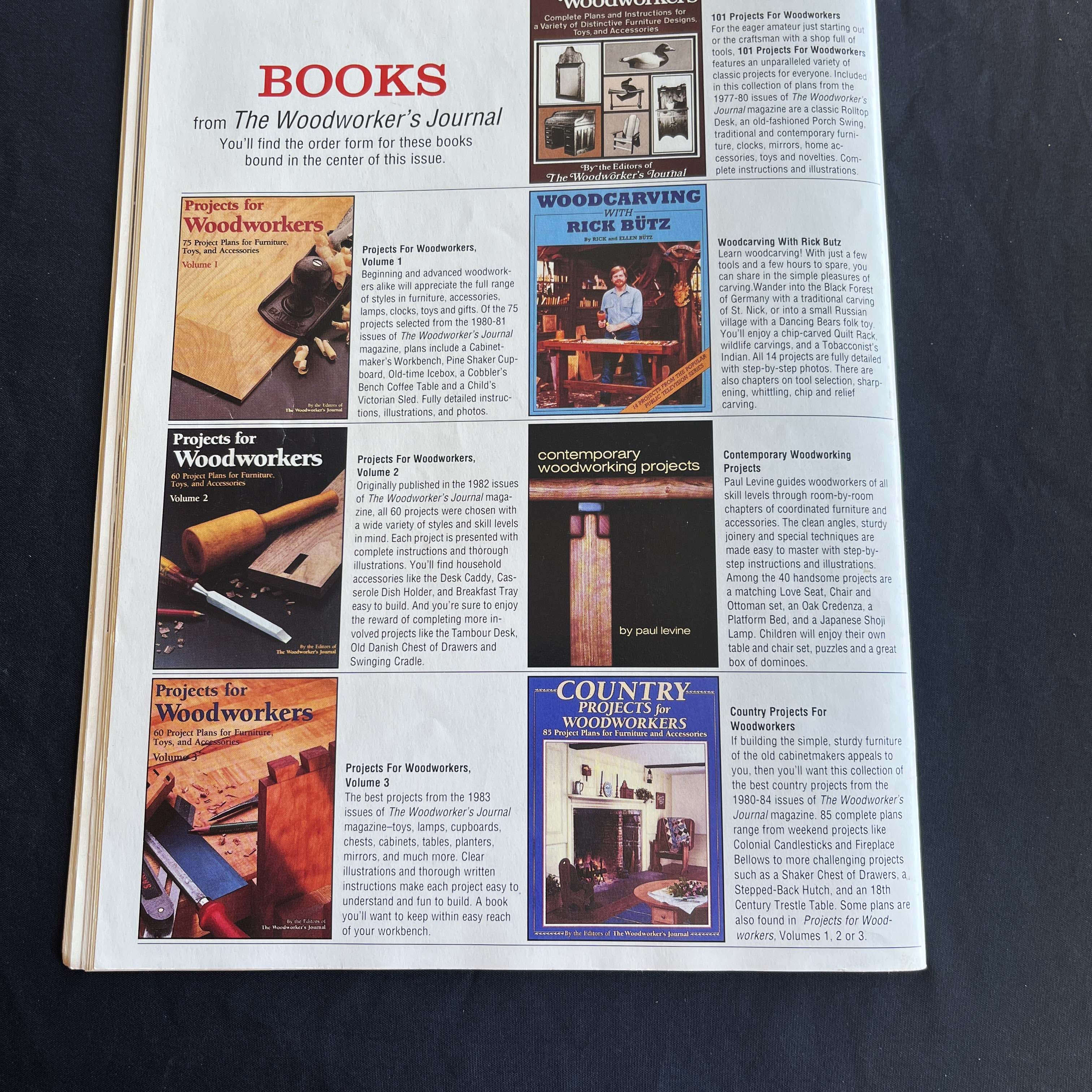 Woodworker's Journal Magazine Harvest Table July/Aug 1990 — image 5