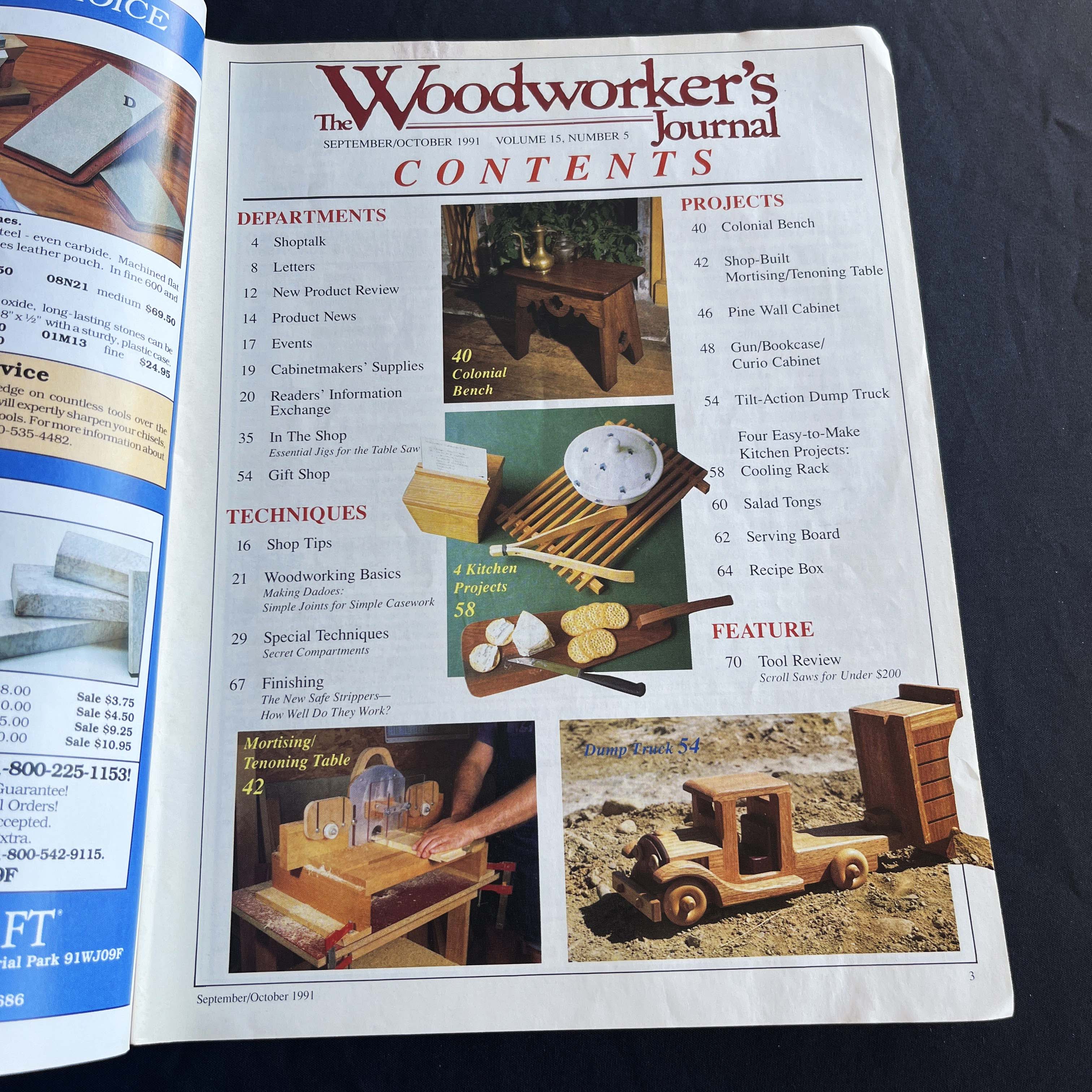 Woodworker's Journal Magazine Gun Cabinet Plans Sep/Oct 1991 — image 2