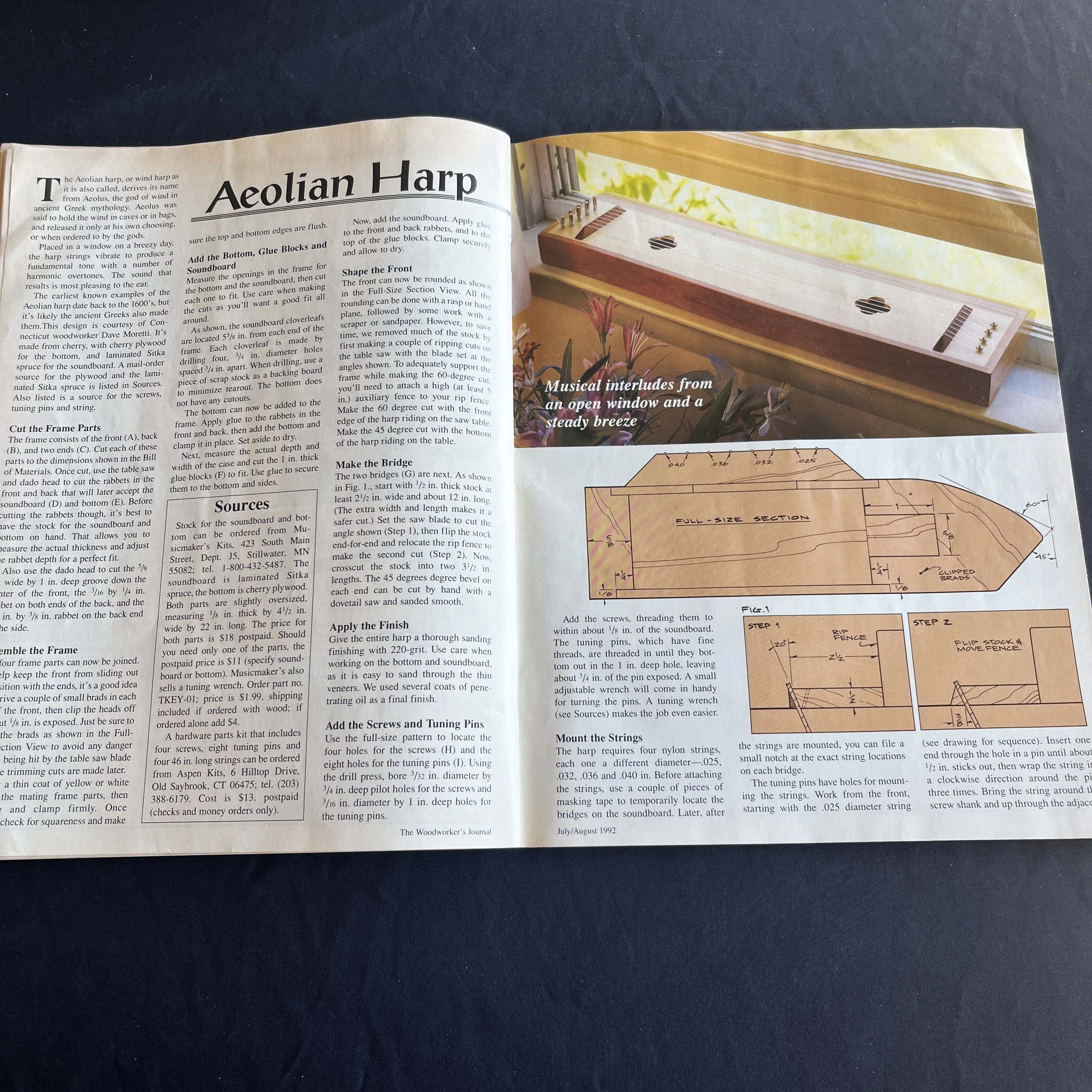 Woodworker's Journal Lawn Glider Plans July/Aug 1992 — image 3