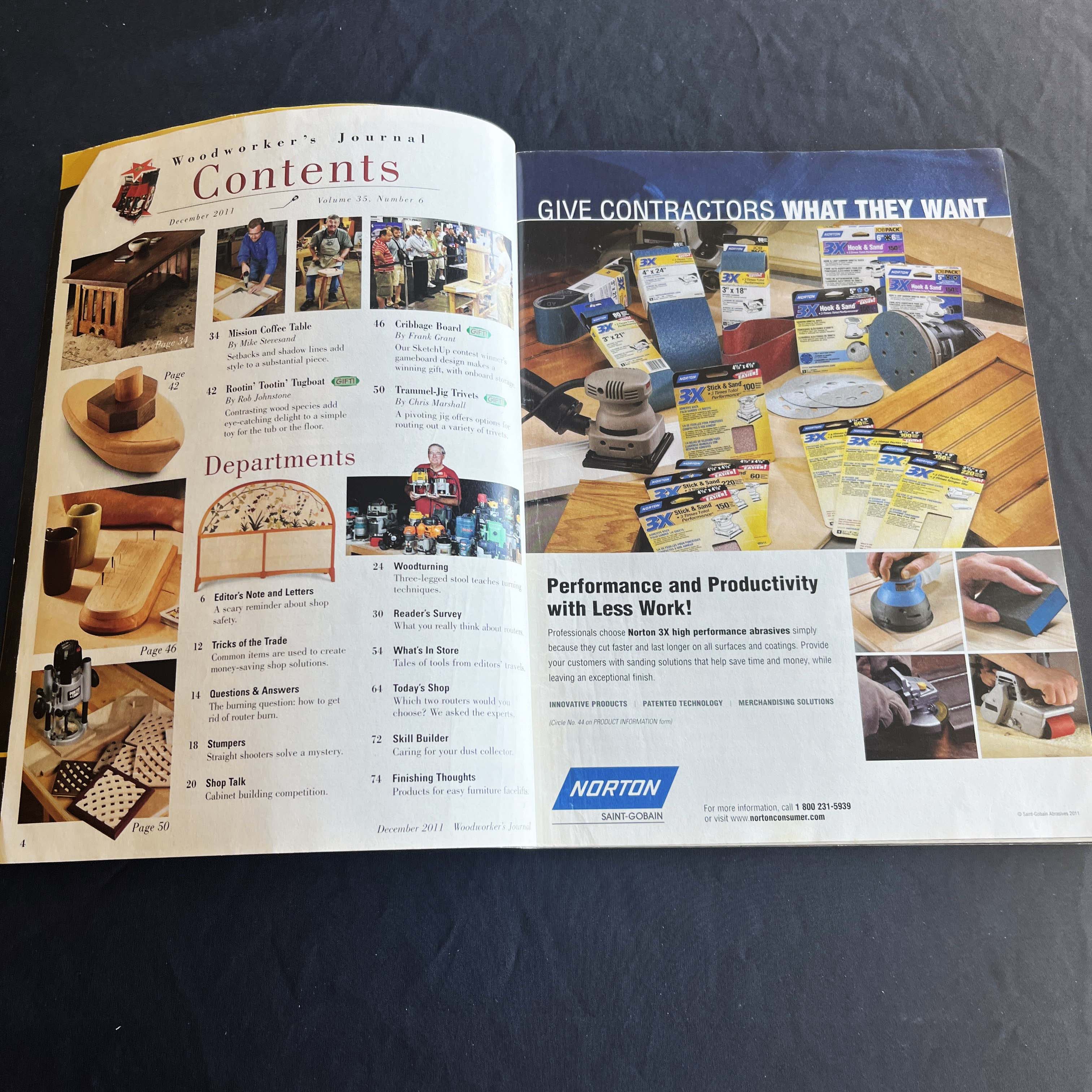 Woodworker's Journal Dec 2011 Mission Coffee Table Plan — image 2