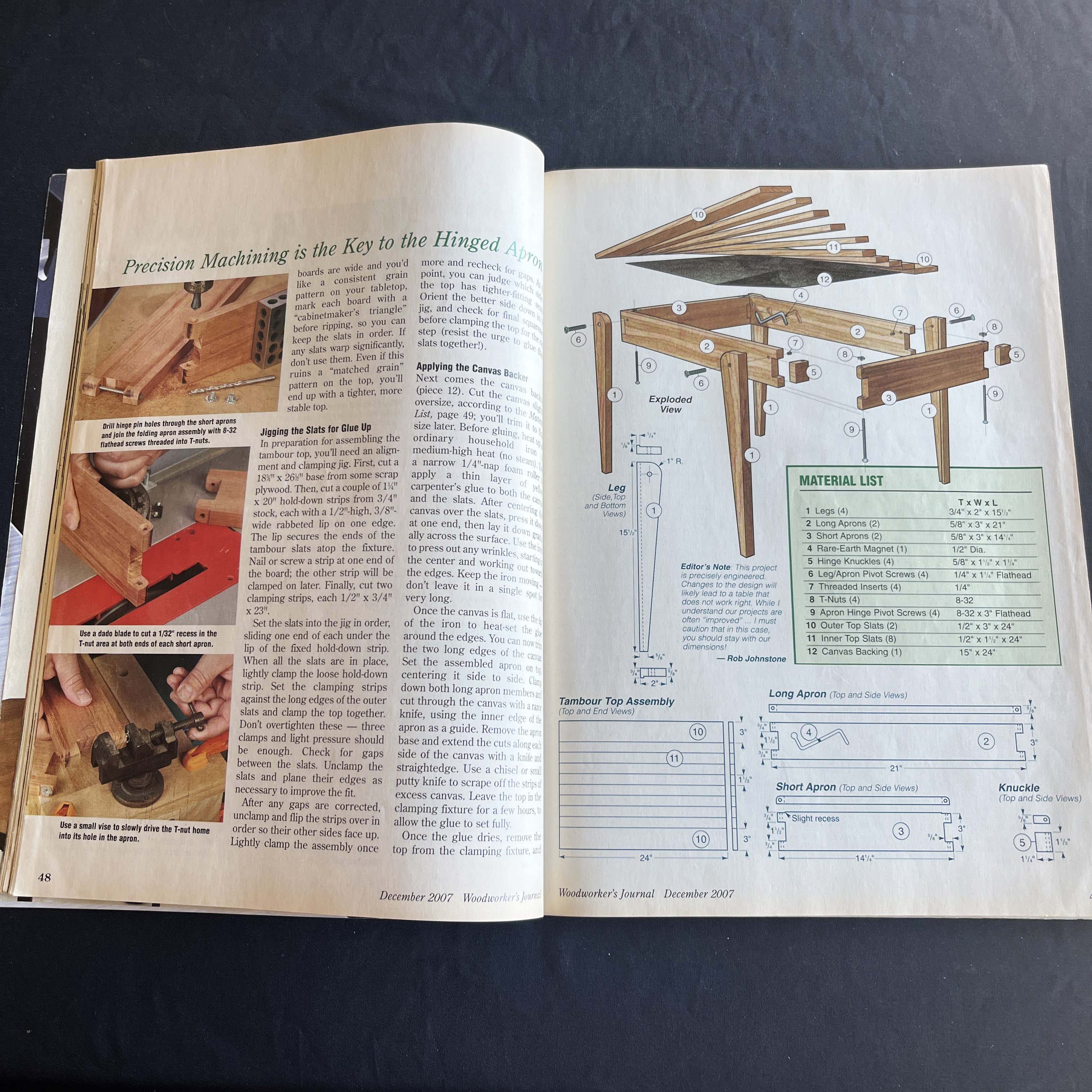 Woodworker's Journal Magazine Dec 2007 Router Tables — image 4