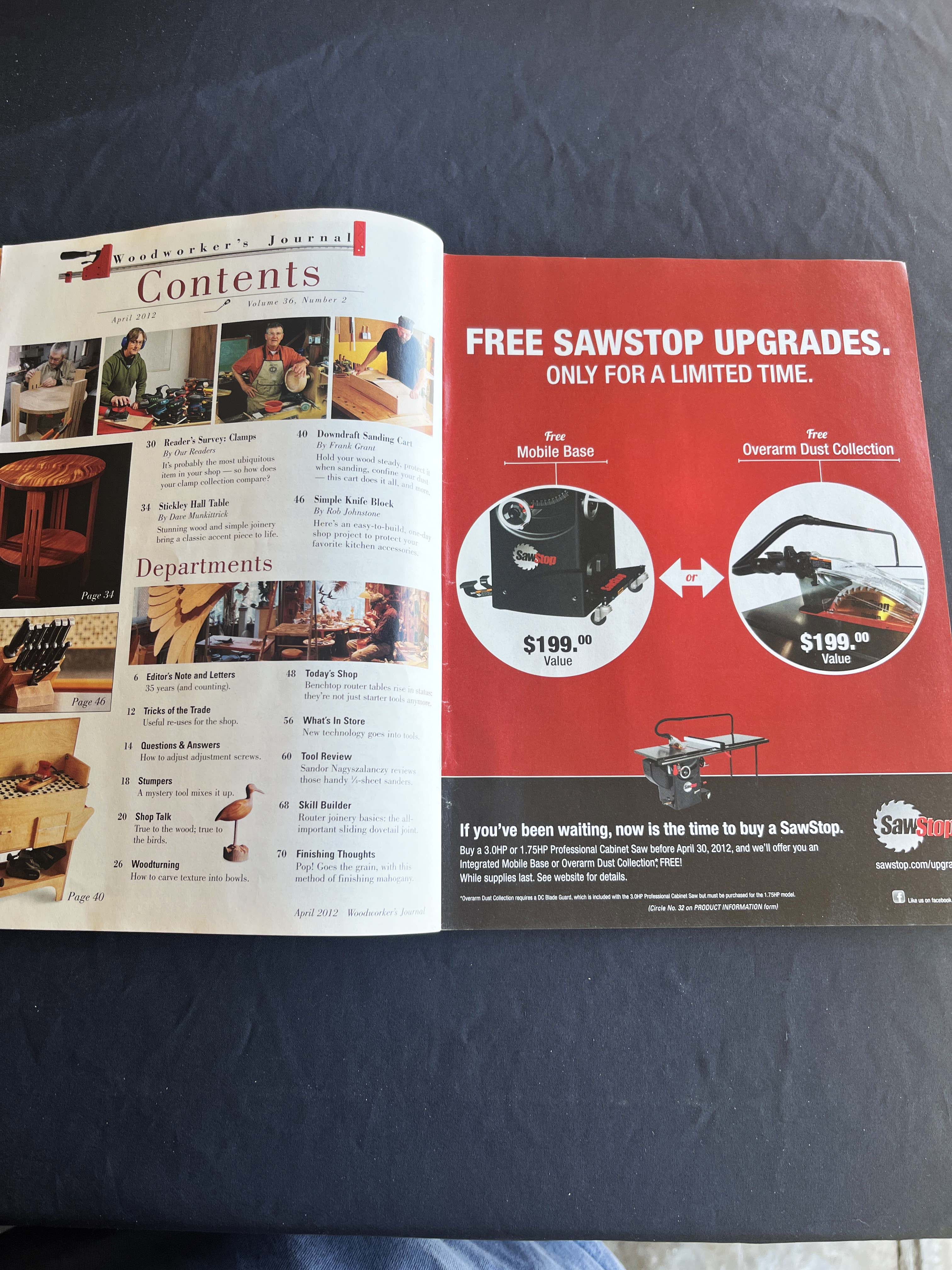 Woodworker's Journal Stickley Hall Table April 2012 — image 2