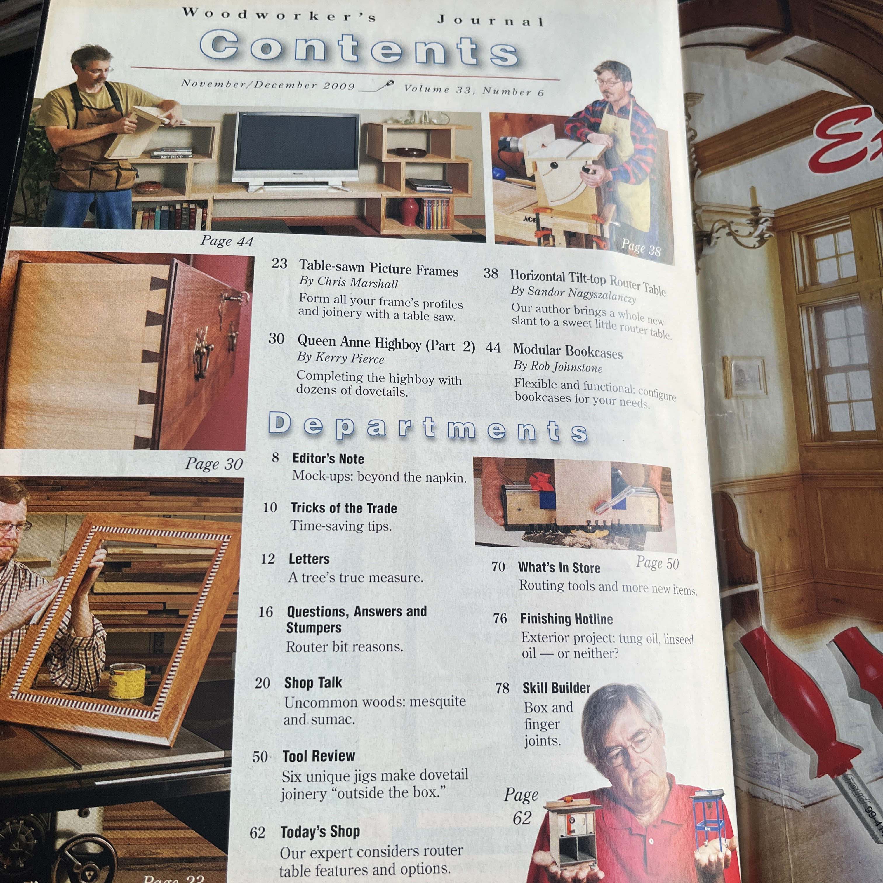 Woodworker's Journal Mag, The Big Router Issue, Dec 2009 — image 2