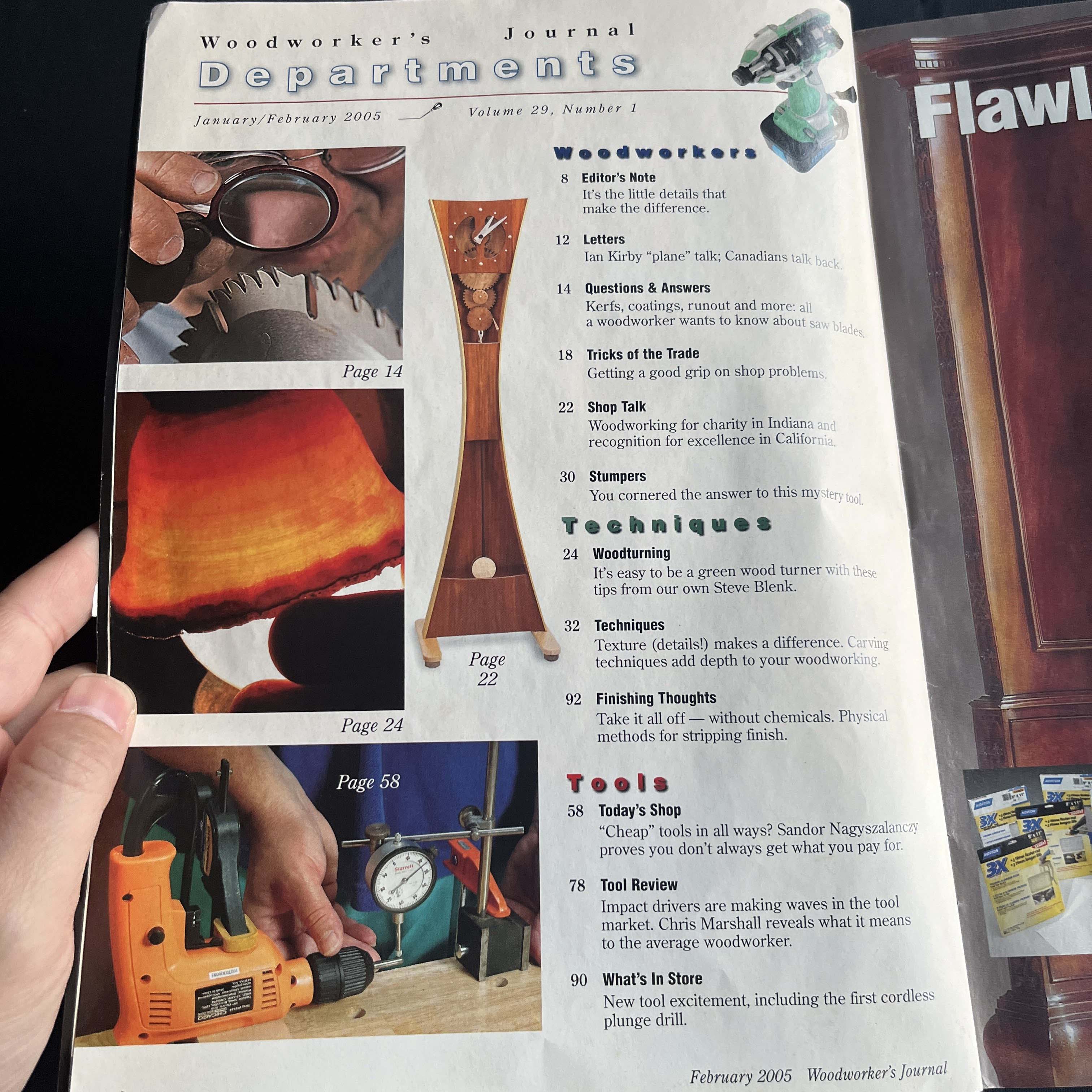 Woodworker's Journal Feb 2005 Woodworking Project Cover — image 2