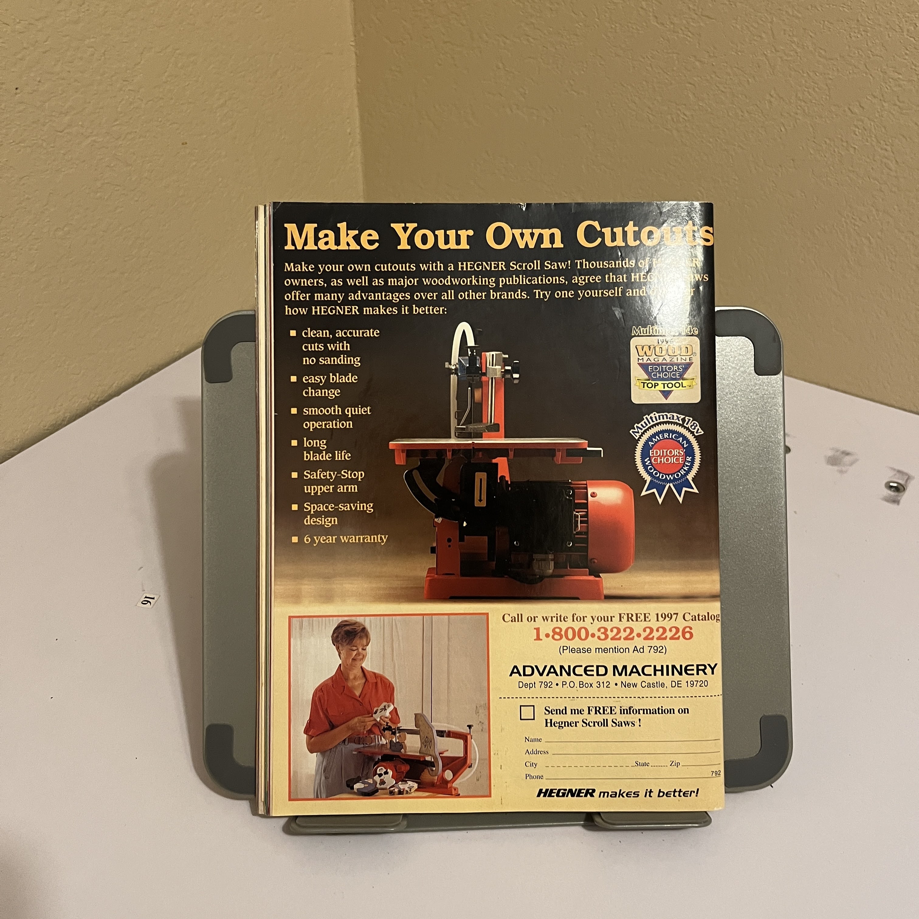 Creative Woodworks Magazine Praying Hands Clock Oct 1997 — image 5