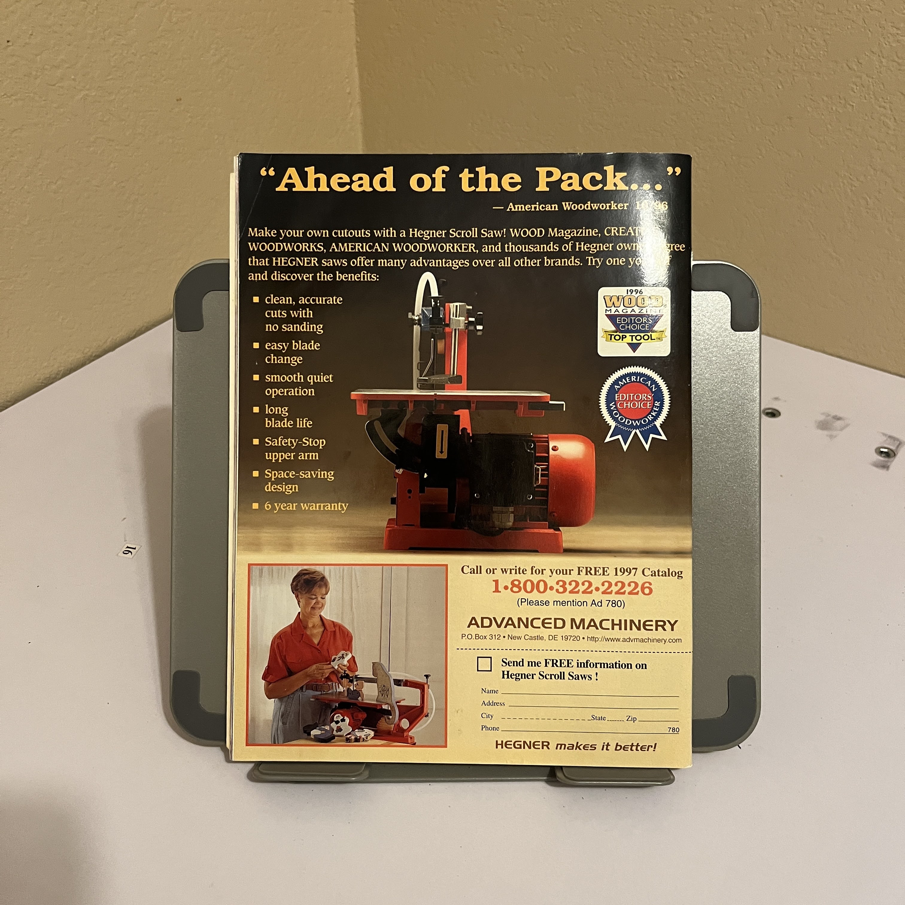 Creative Woodworks & Crafts, June 1997 - Tiger Clock — image 5