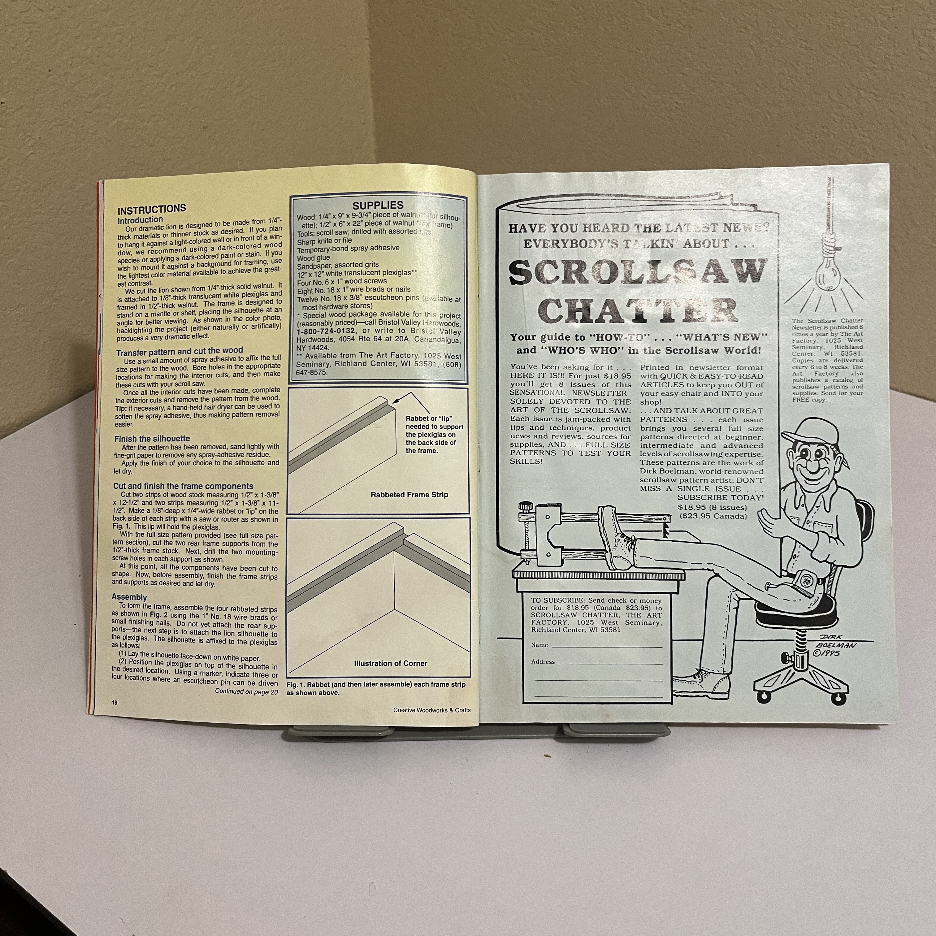 Creative Woodworks & Crafts Lion Project April 1996 — image 2