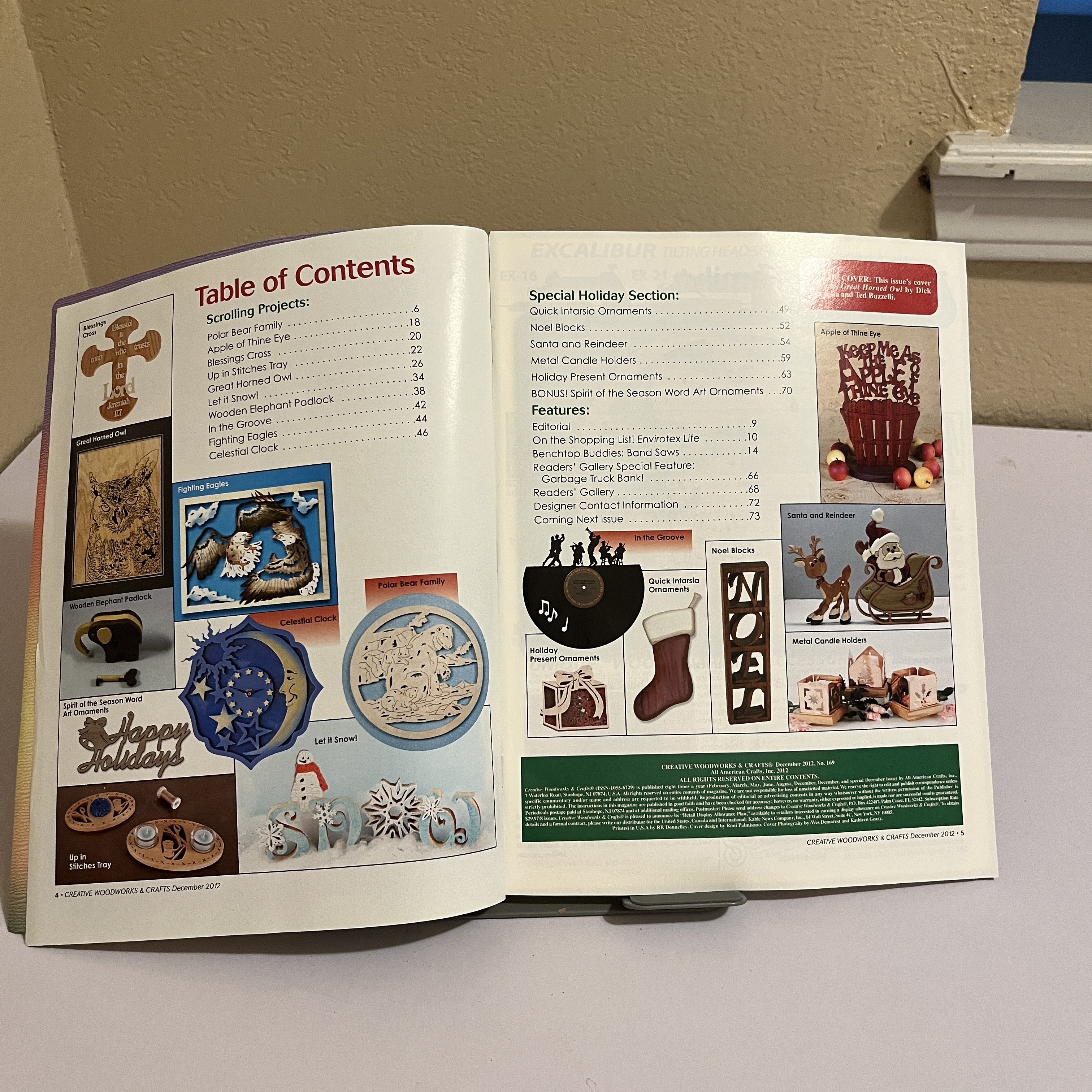 Creative Woodworks & Crafts Horned Owl Cover Dec 2012 — image 2