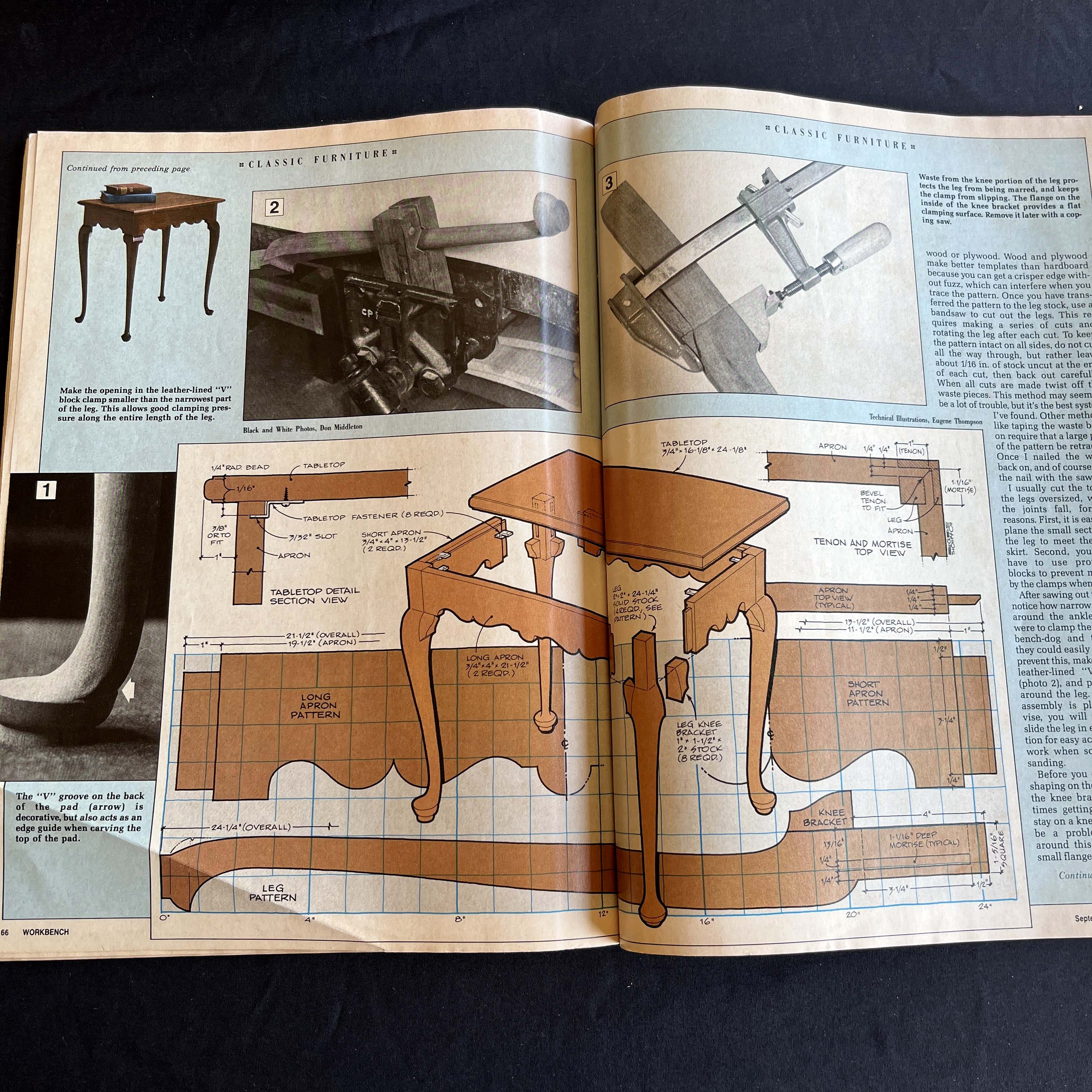 Workbench Magazine Queen Anne Side Table Sept/Oct 1988 — image 2