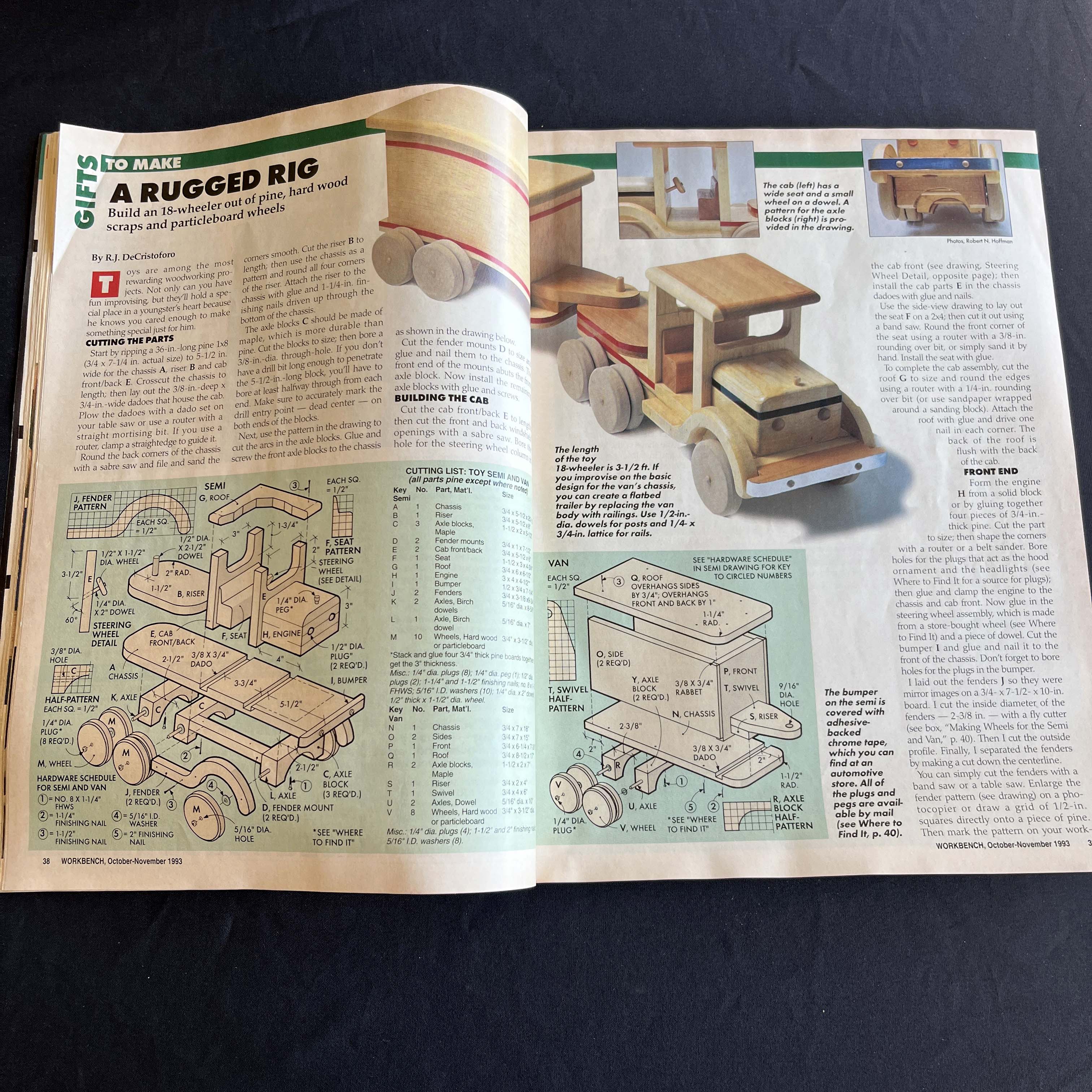Workbench Magazine Nov 1993 Woodworking Holiday Gifts — image 4