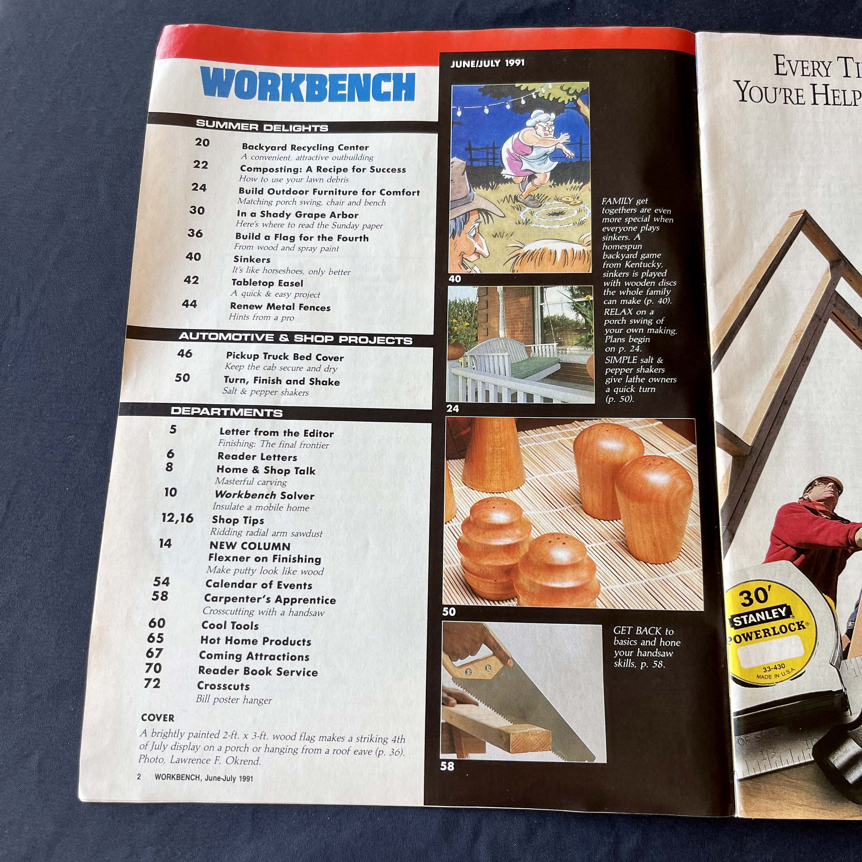 Workbench Magazine July 1991 Wood American Flag Project — image 2