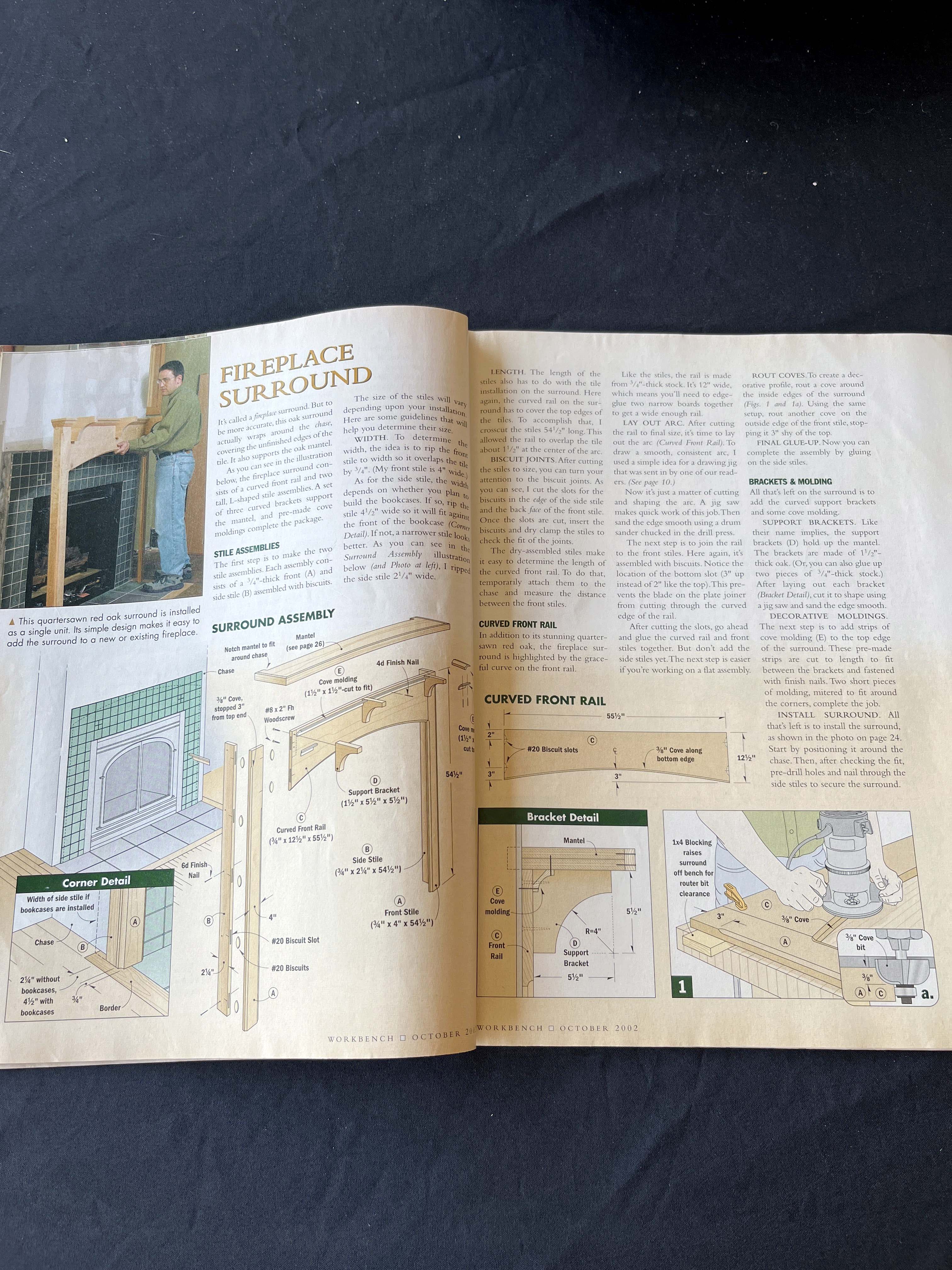 Workbench Magazine Oct 2002, Fireside Retreat Project — image 4