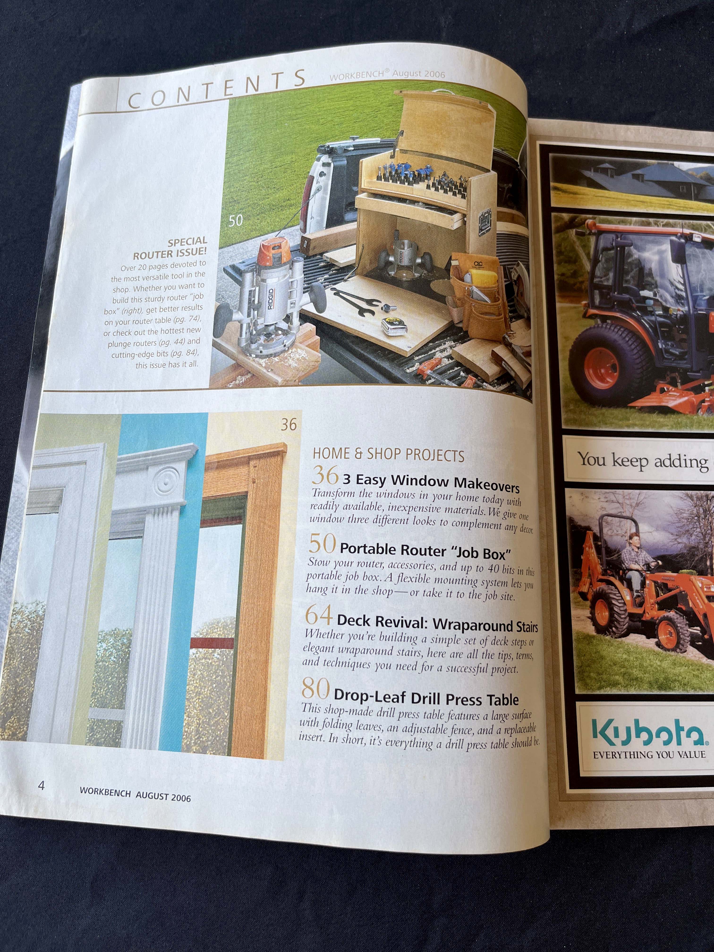 Workbench Magazine Aug 2006 Router Special Woodworking — image 2