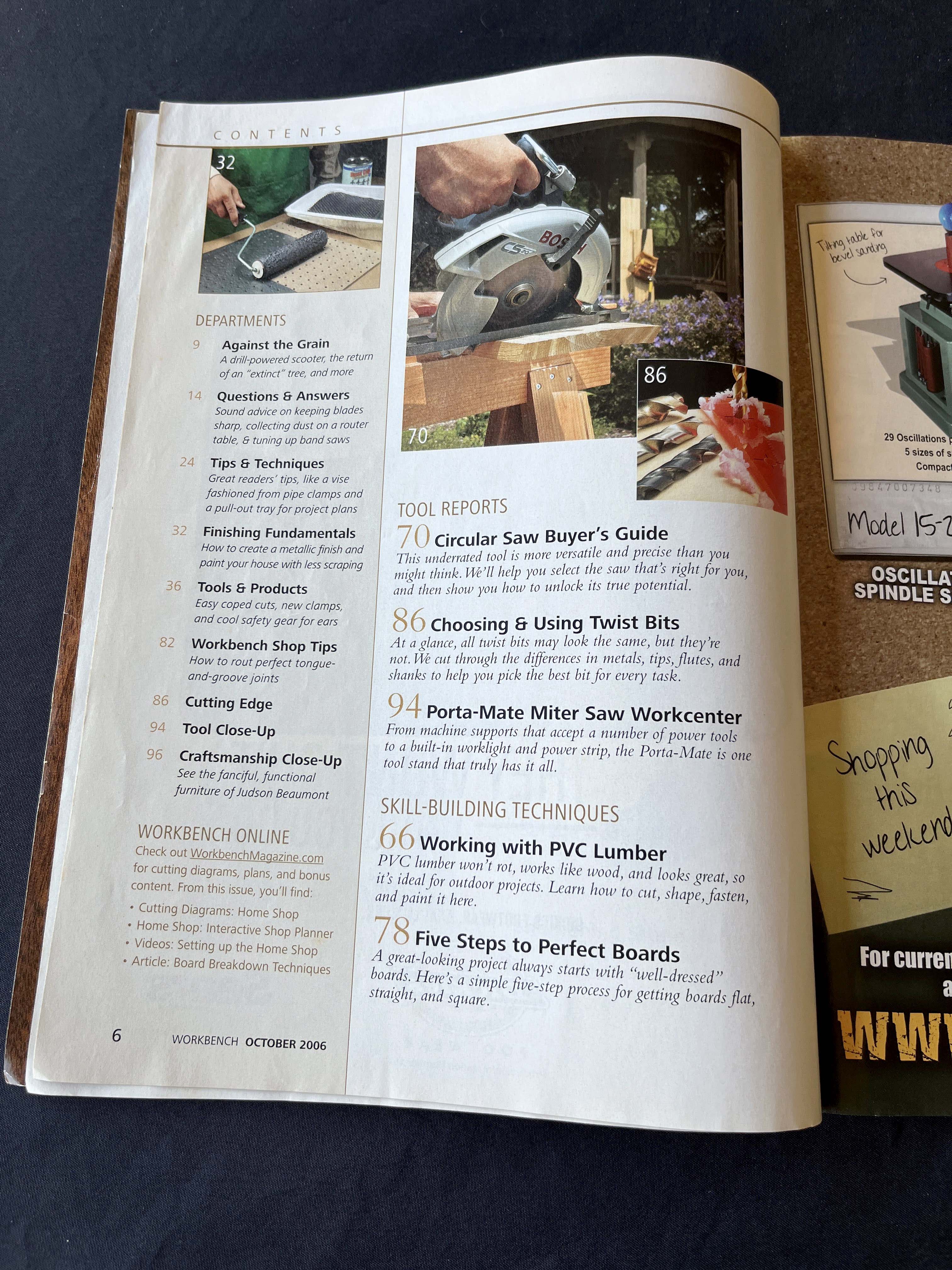 Workbench Magazine Oct 2006, Space-Saving Home Shop — image 2