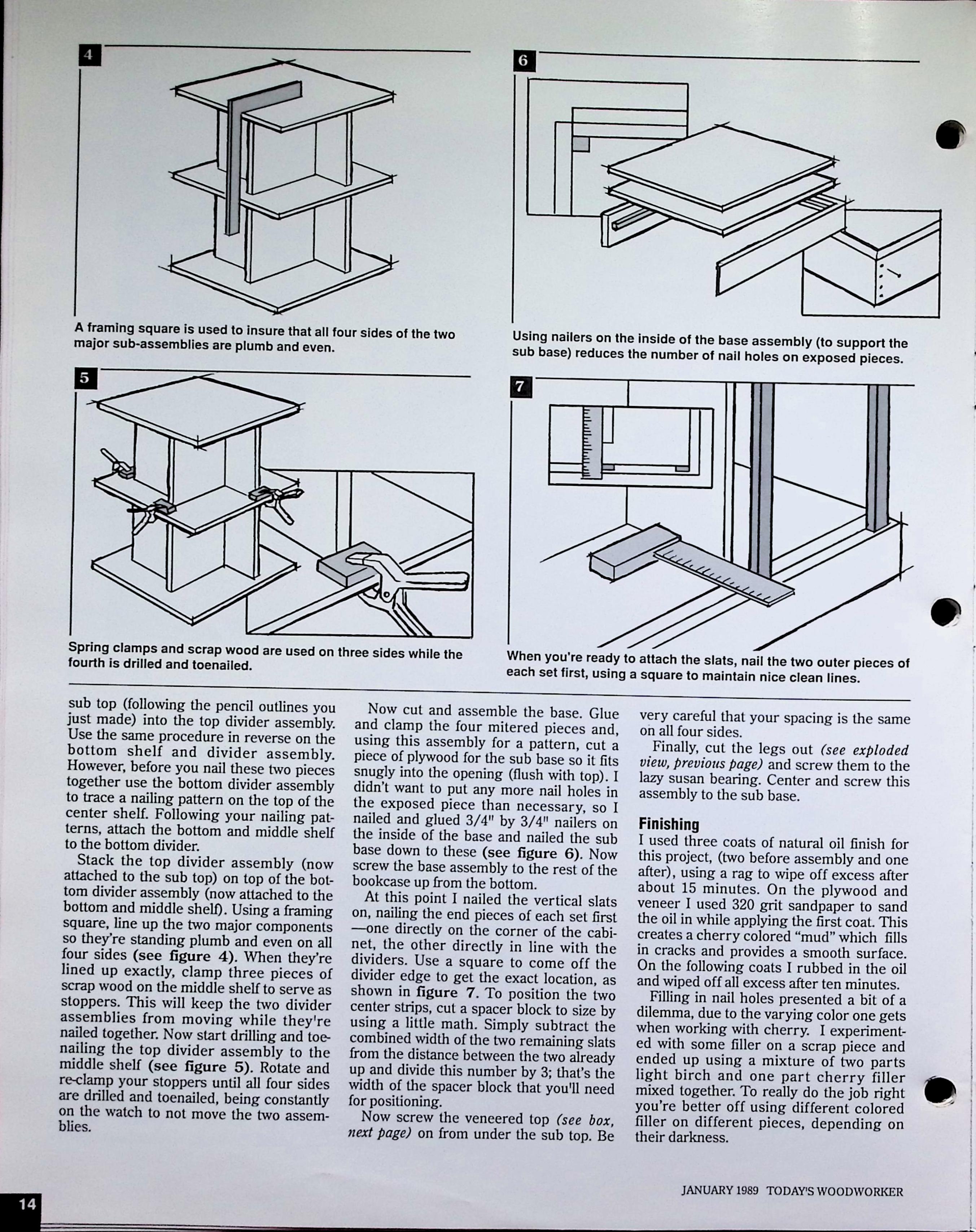 Today's Woodworker Mag Issue 1 Tool Cabinet Project 1993 — image 4