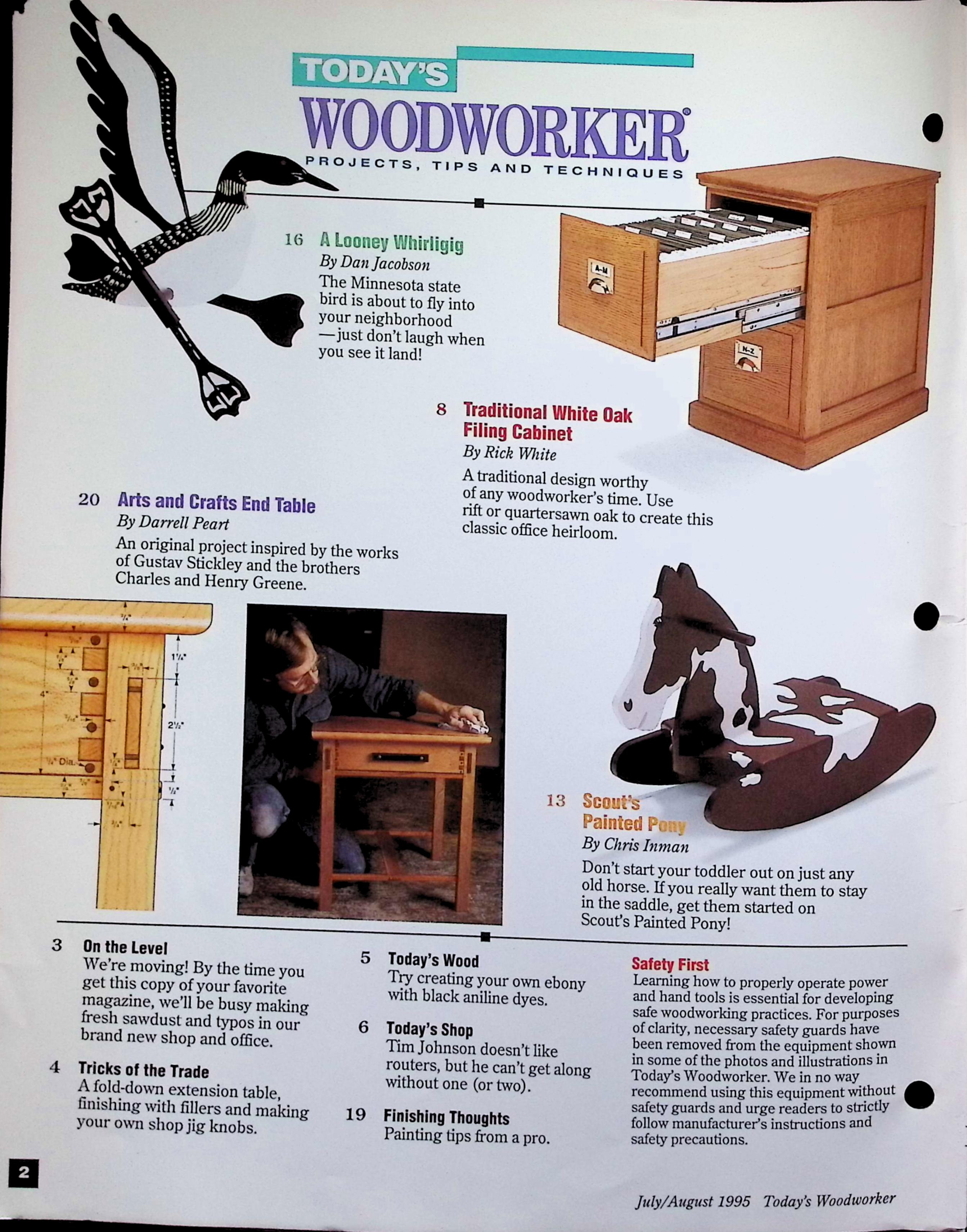 Today's Woodworker Mag Oak Filing Cabinet Project Issue 40 — image 2