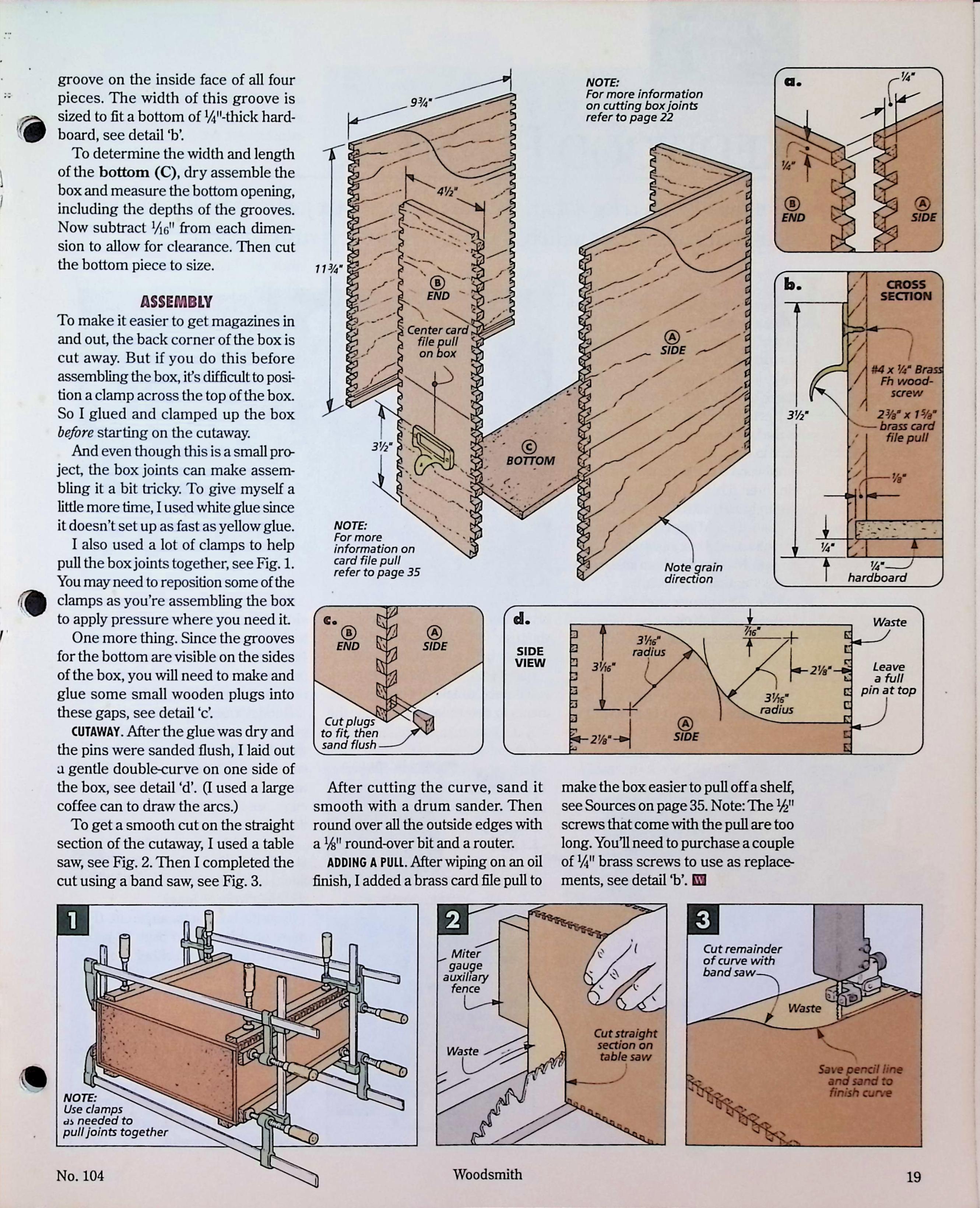 Woodsmith Magazine #104 Craftsman Sofa Table Plans 1996 — image 3