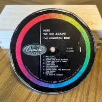 Handmade Vintage Vinyl Record Label Resin Coaster - The Kingston Trio
