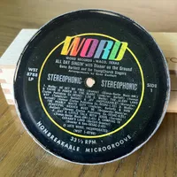 Handmade Vintage Vinyl Record Label Resin Coaster - 1978