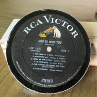 Handmade Vintage Vinyl Record Label Resin Coaster - Jim Reeves