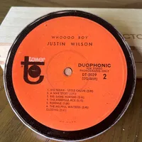 Handmade Vintage Vinyl Record Label Resin Coaster - Justin Wilson