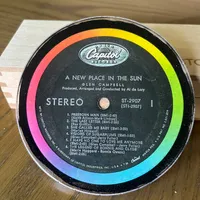 Handmade Vintage Vinyl Record Label Resin Coaster - Glen Campbell