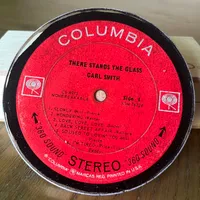 Handmade Vintage Vinyl Record Label Resin Coaster - Carl Smith