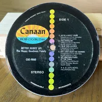 Handmade Vintage Vinyl Record Label Resin Coaster - The Happy Goodman Family