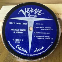 Handmade Vintage Vinyl Record Label Resin Coaster - Jonathan Winters