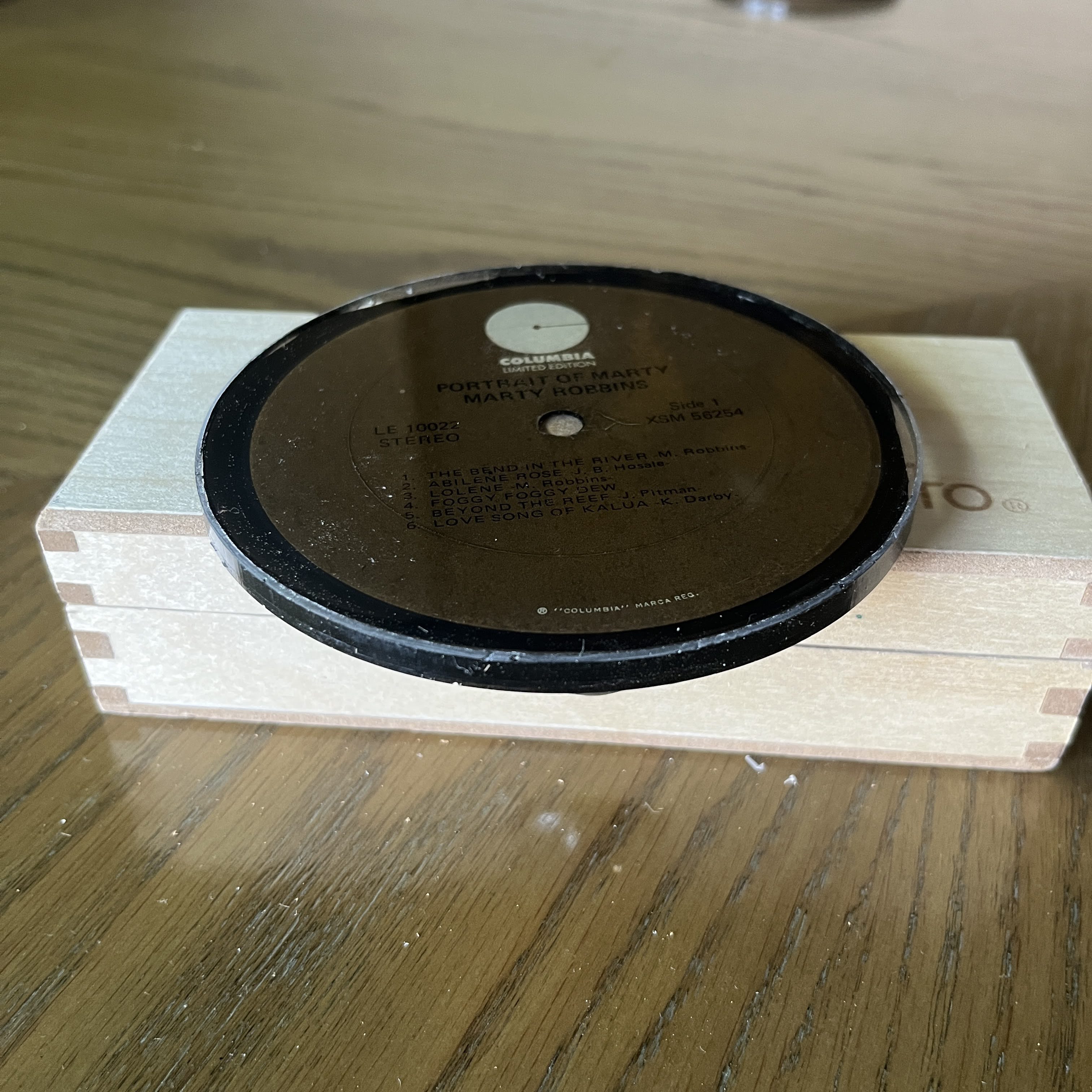 Handmade Vintage Vinyl Record Label Resin Coaster - Marty Robbins — image 2