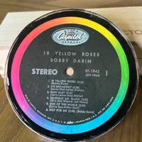 Handmade Vintage Vinyl Record Label Resin Coaster - Bobby Darin