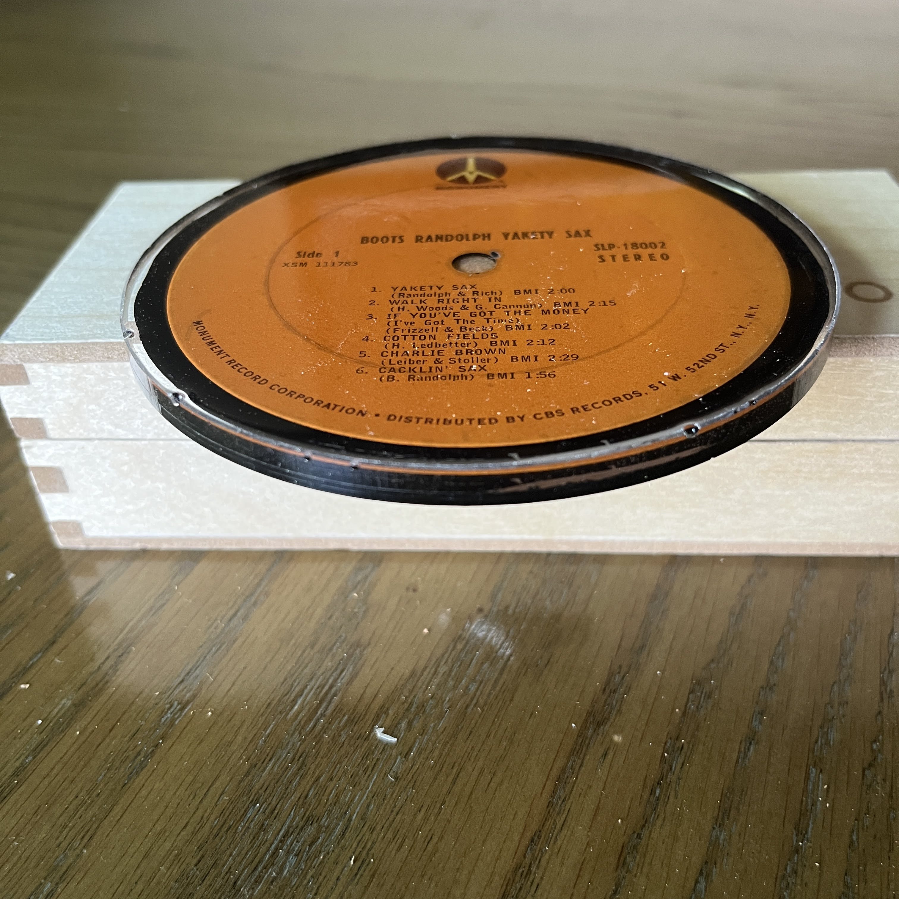 Handmade Vintage Vinyl Record Label Resin Coaster - Boots Randolph — image 2