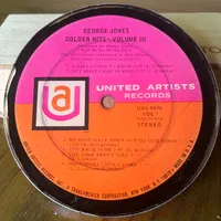 Handmade Vintage Vinyl Record Label Resin Coaster - George Jones