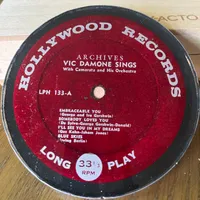 Handmade Vintage Vinyl Record Label Resin Coaster - Vic Damone Sings