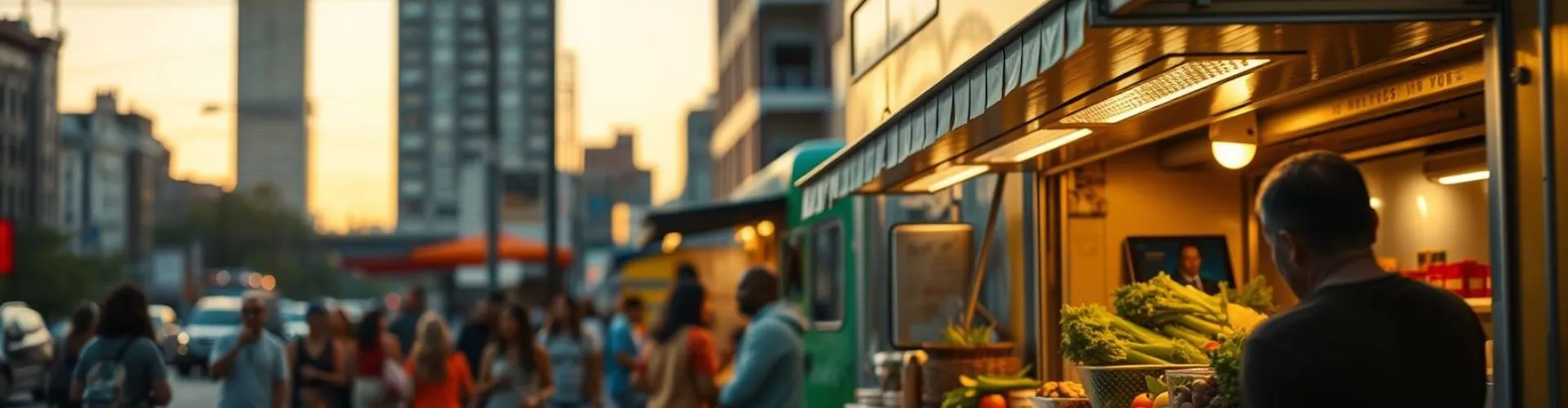 Wellness grilling food truck setup in Detroit