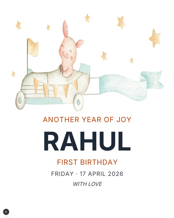 Tiny Driver Birthday Card
