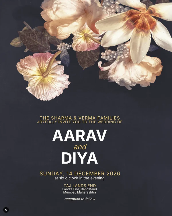 Floristry Wedding Invitation