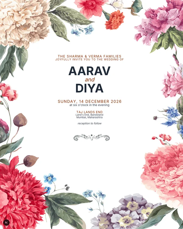 Garden Glory Wedding Invitation