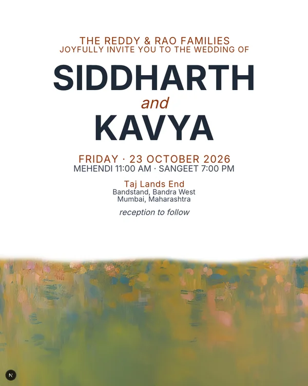 Impressionism Love Wedding Invitation
