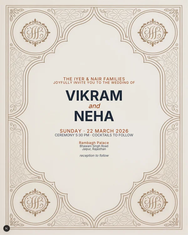 Intricate Patterns Wedding Invitation
