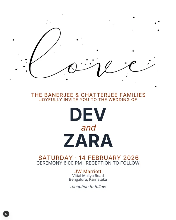 Love Wedding Invitation