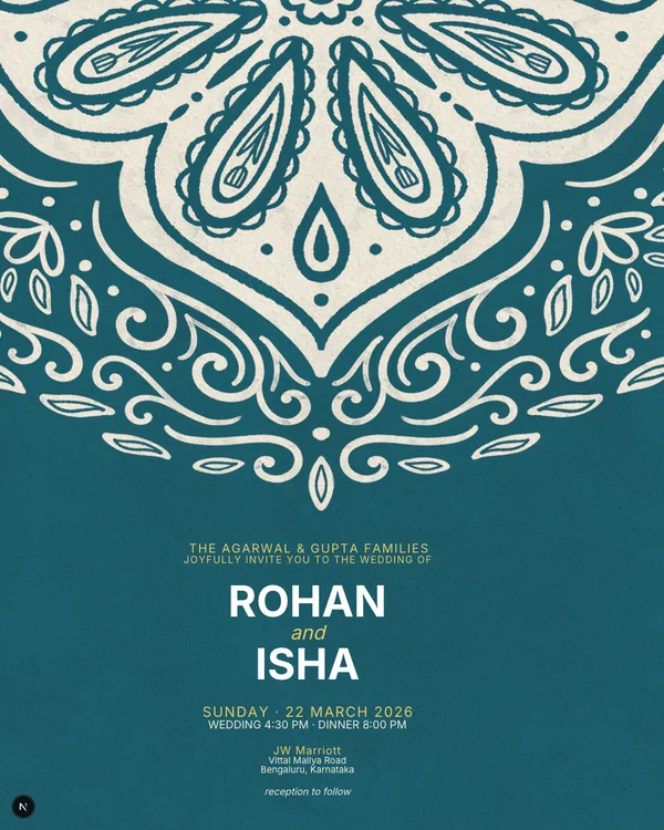 Ornate Wedding Wedding Invitation