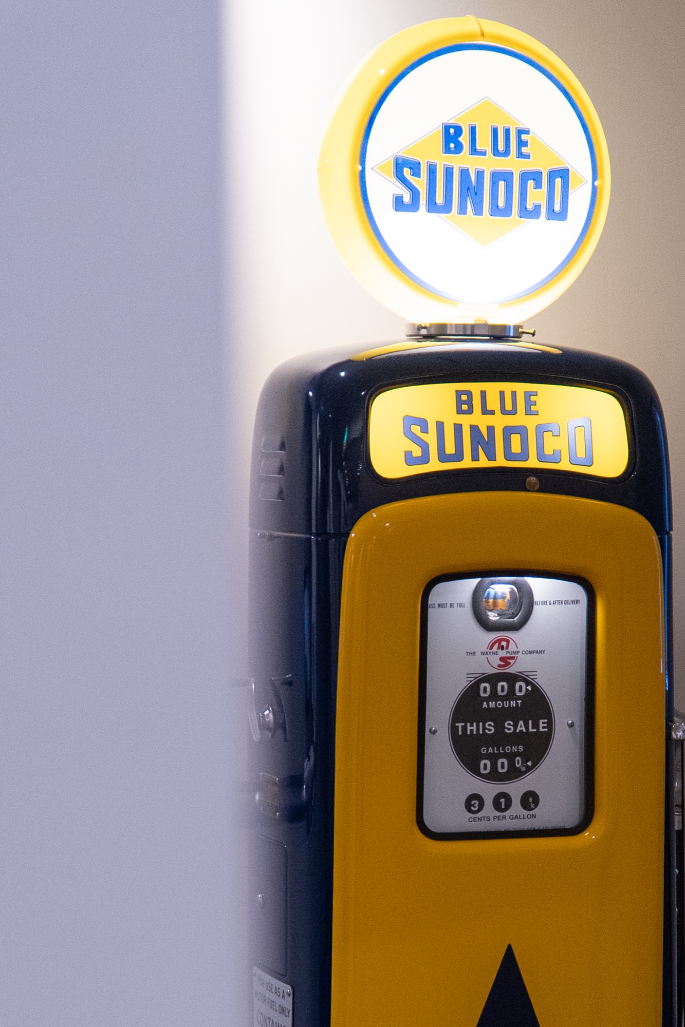 ヴィンテージのBlue Sunoco給油機