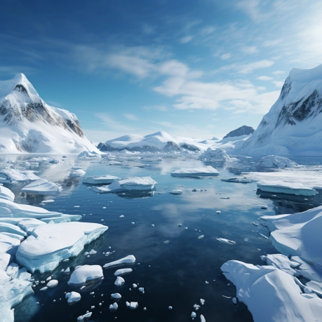 ultra realistic view of Antarctica