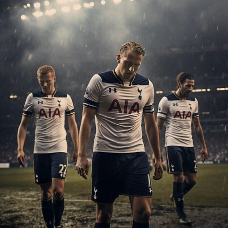 tottenham football club players losing a very big game
