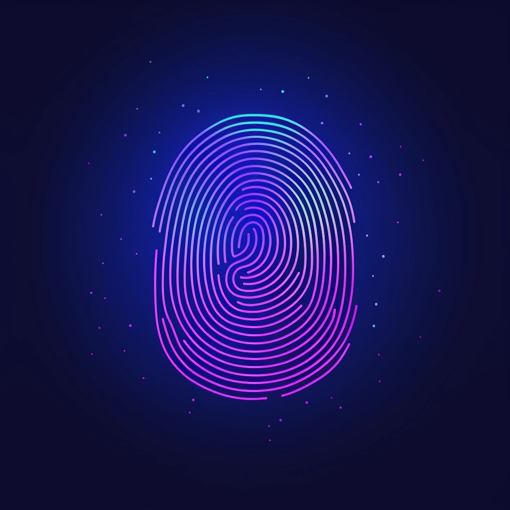 A vector illustration of a finger print