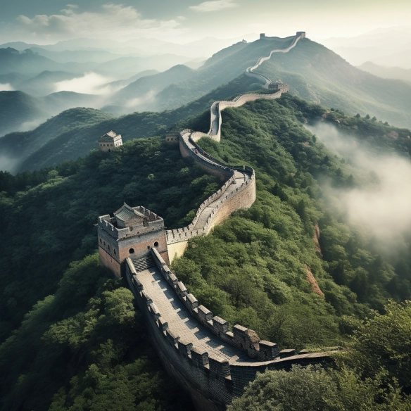 the great wall of china from above
